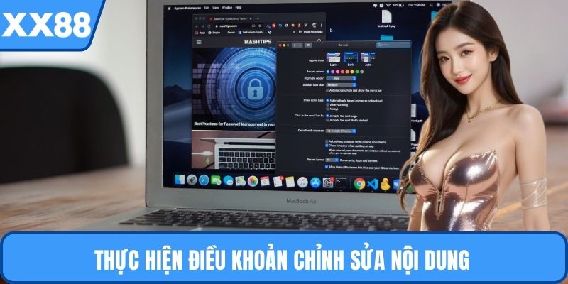 Thực hiện điều khoản chỉnh sửa nội dung 